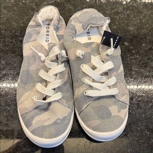 Torrid Women’s Camouflage Sneakers - Gray and White. NWT